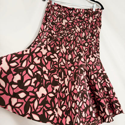 2,000's 100% Silk Bias Cut Midi Skirt- Size L/XL