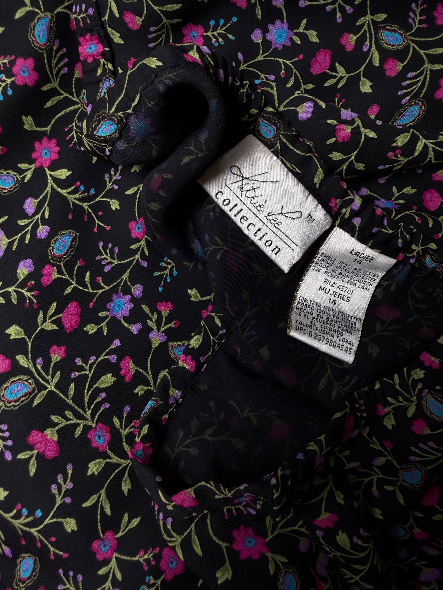 1990'S Ditsy Pencil Skirt- Size L