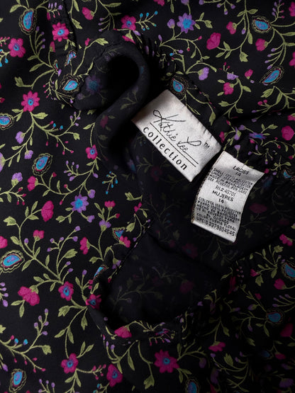 1990'S Ditsy Pencil Skirt- Size L