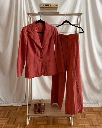 1970'S Wide Leg Pant Suit Set- Size XS or XXS