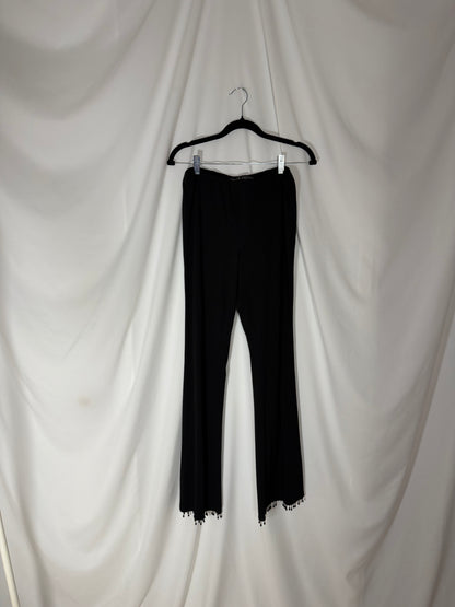 Y2K Ralph Lauren Flare Pants With Fringe Bead Trim Detail- Size 10