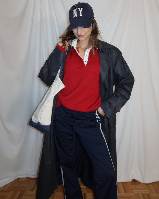 Vintage 1980's Gray Textural Stripe Lined Trench Coat - Size 12