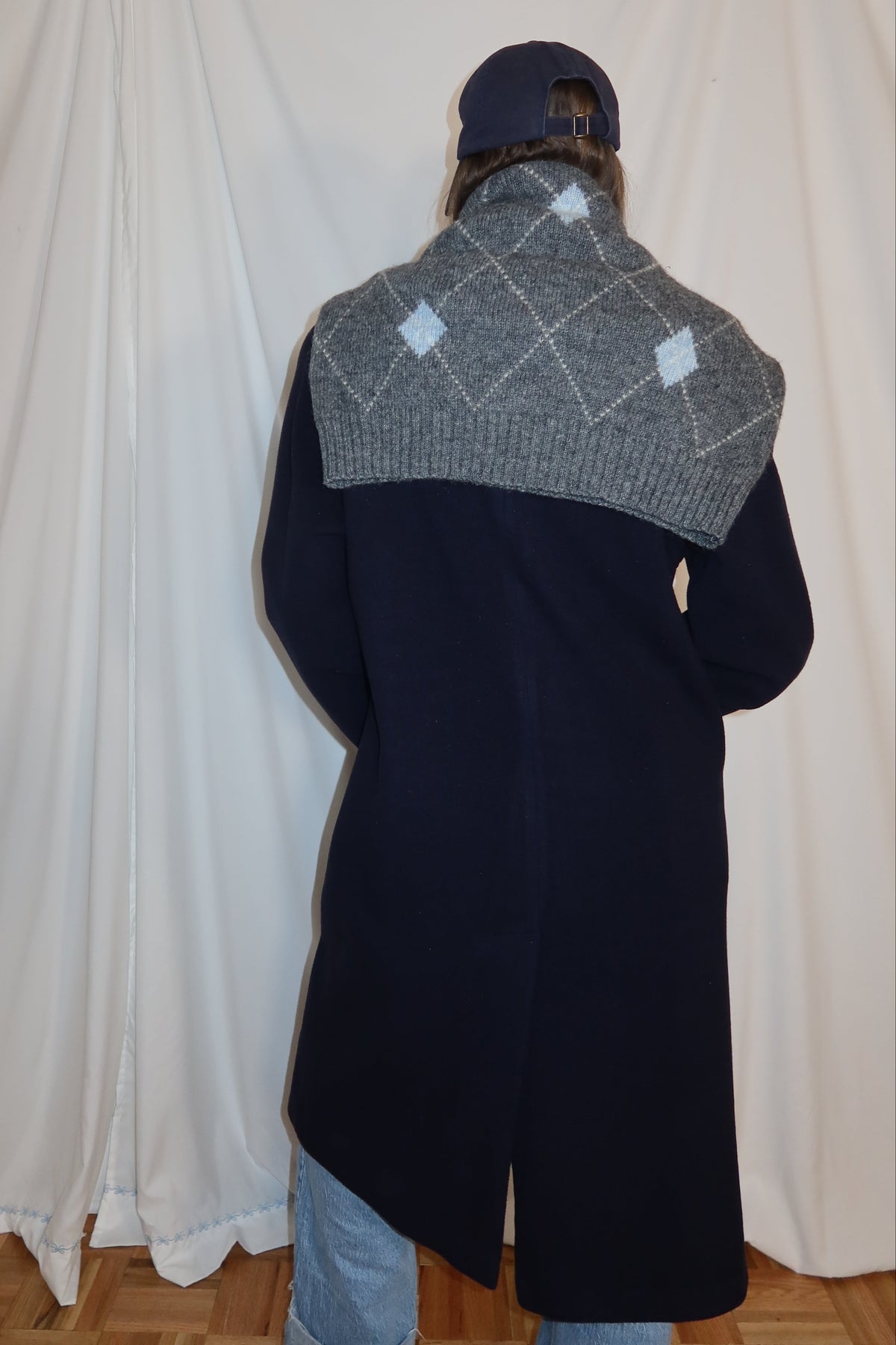 Vintage 1990’s Wool Classic Navy Blue Raglan Sleeve Peacoat- Size 8/M