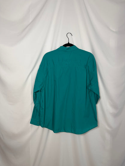 1980's Teal Utility Pocket Shirt- Size XL/14