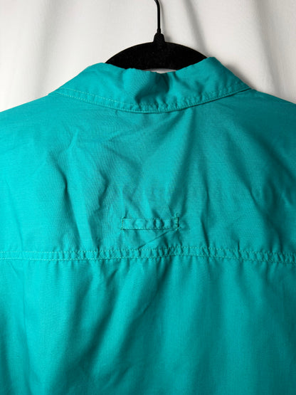 1980's Teal Utility Pocket Shirt- Size XL/14