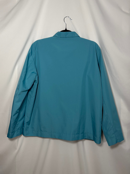1990's Turquoise Windbreaker Lightweight Jacket- Size M