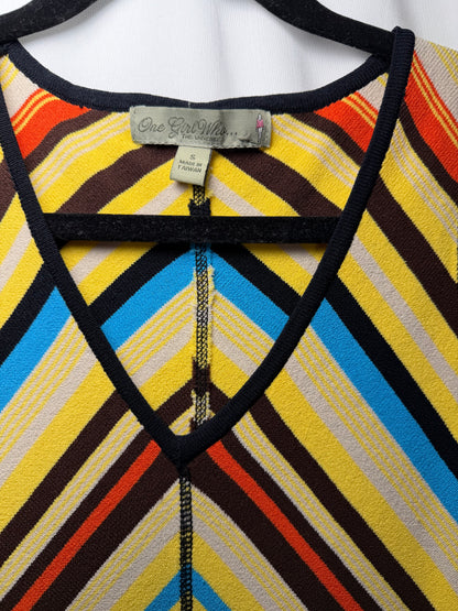 Y2K Chevron Sweater Tank Top- Size S