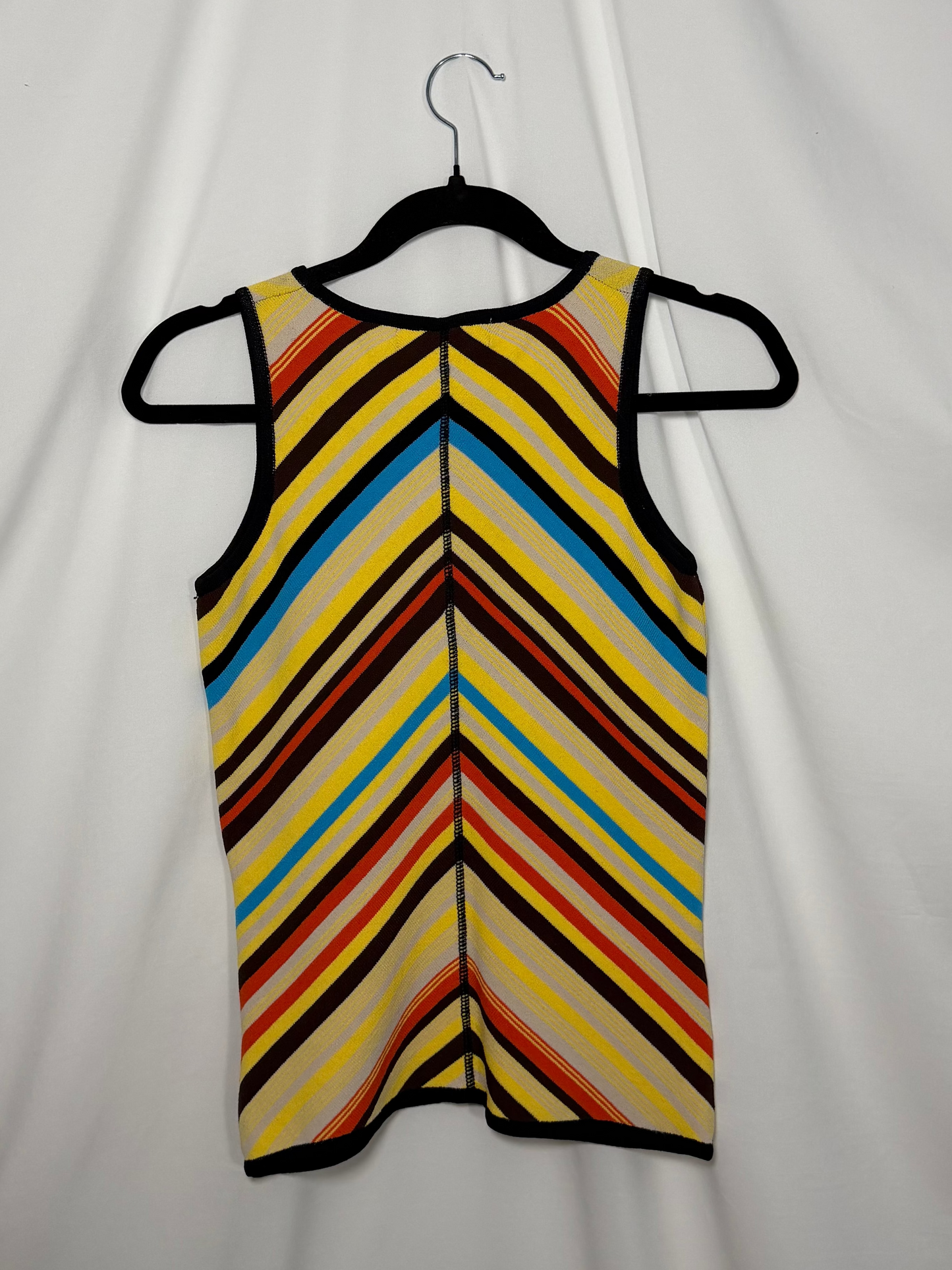 Y2K Chevron Sweater Tank Top- Size S