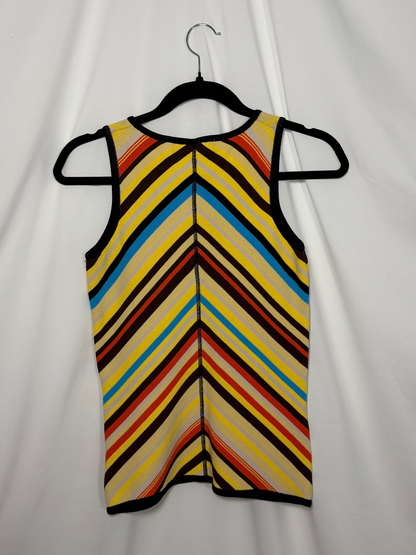 Y2K Chevron Sweater Tank Top- Size S