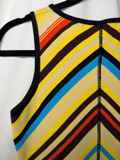 Y2K Chevron Sweater Tank Top- Size S