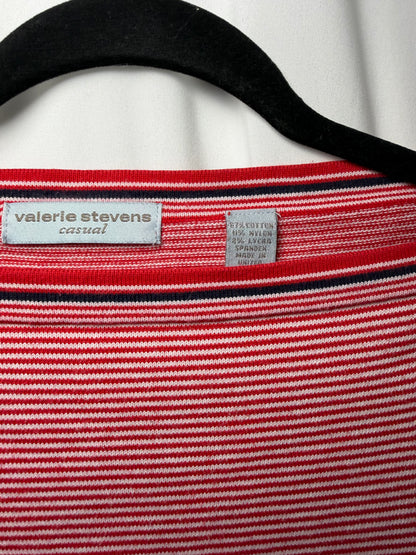 1990's Stripe Boatneck Elbow Sleeve Sweater Top- Size M