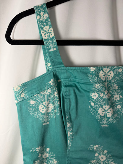 1990's Cotton Floral Stamp Sundress- Size 10P