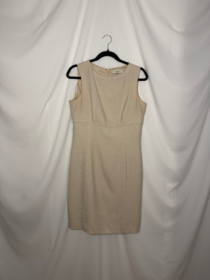 1990's Tan Empire Waist Shift Dress- Size 10P