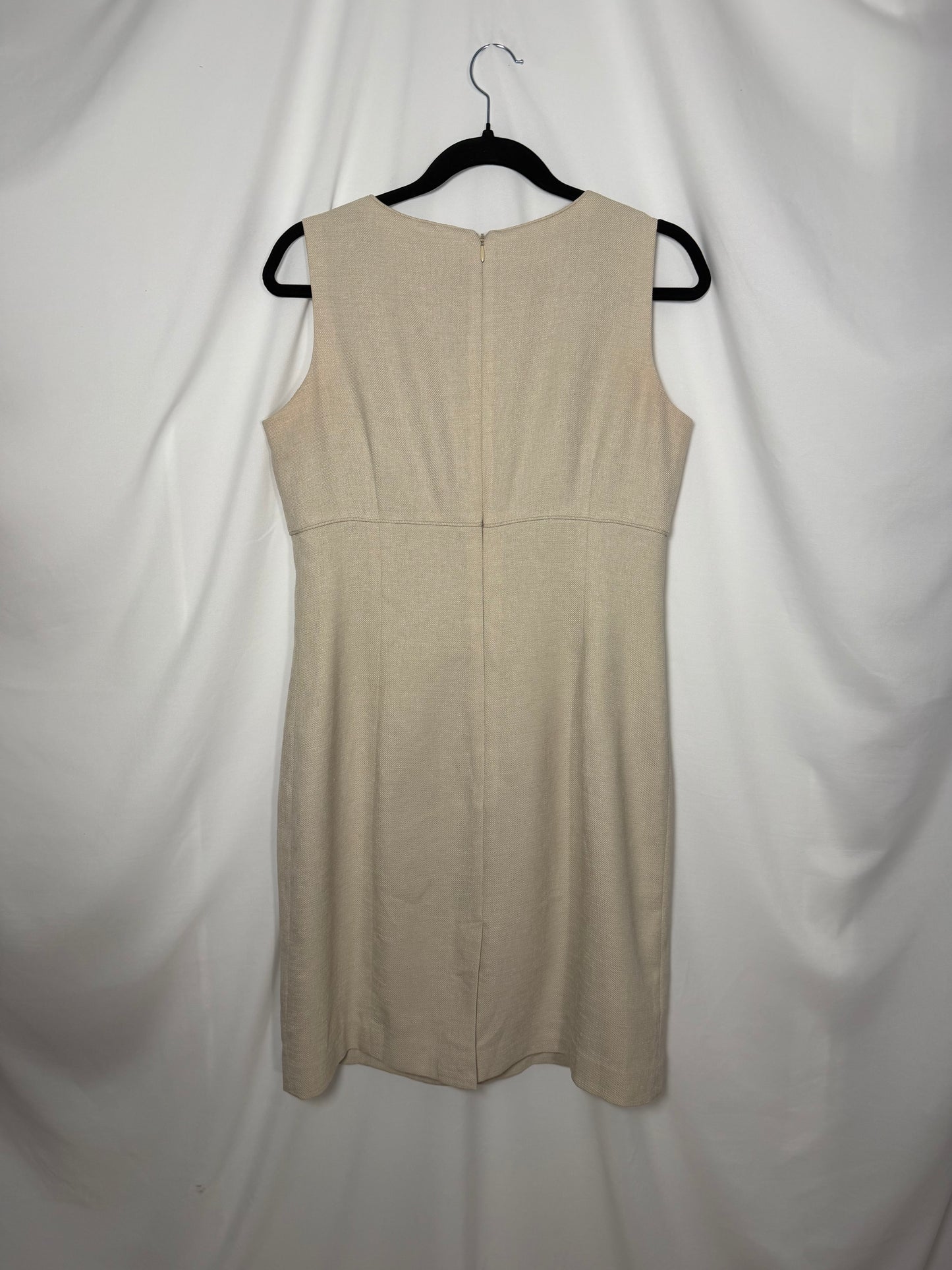 1990's Tan Empire Waist Shift Dress- Size 10P