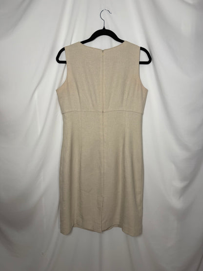 1990's Tan Empire Waist Shift Dress- Size 10P