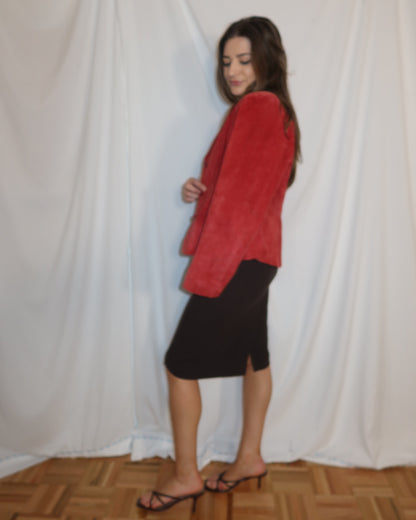 Vintage 1990's Chocolate Brown Jones Wear Pencil Skirt- Size XS/4