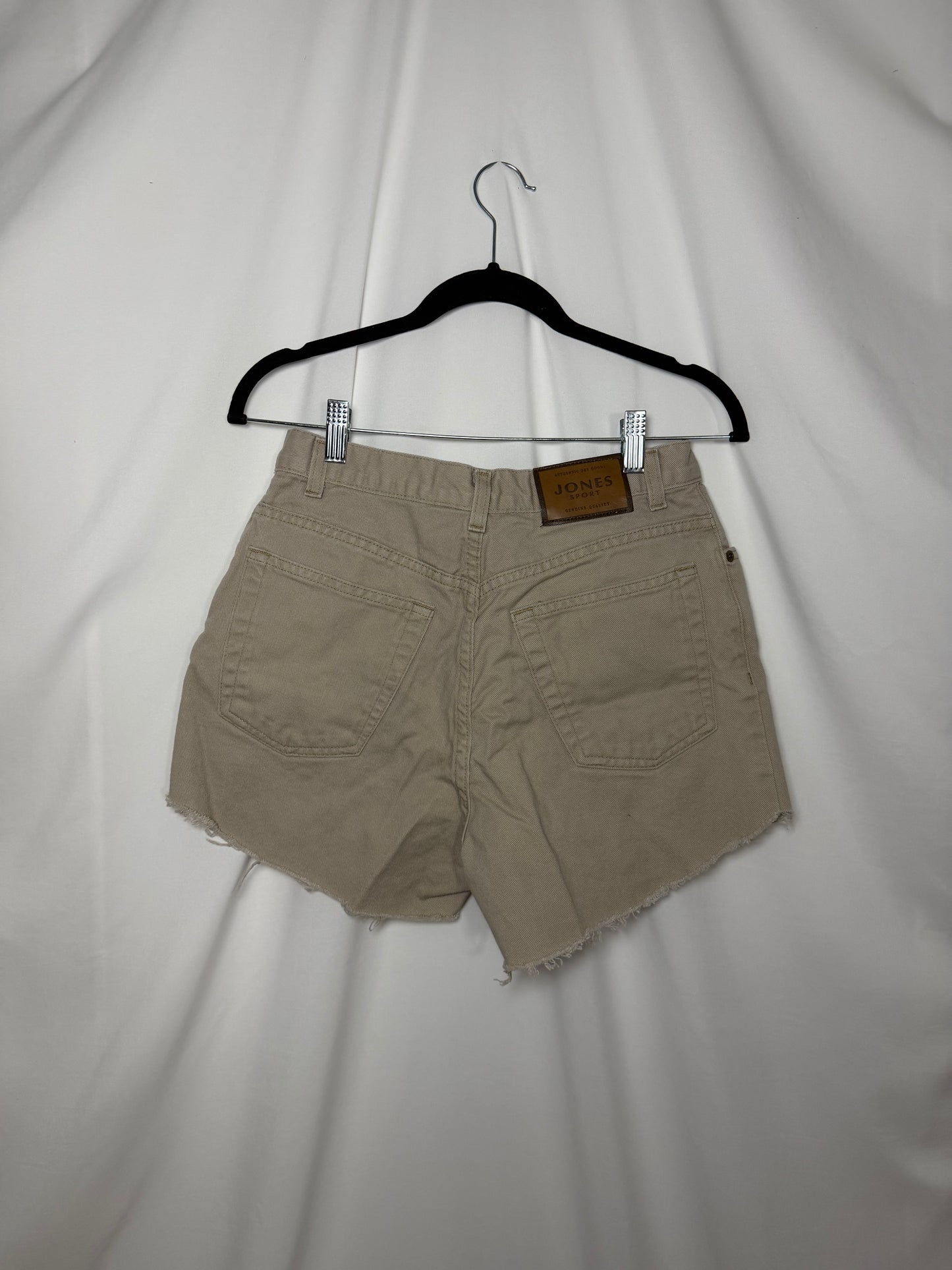 1990's Cotton Tan High Waisted Jean Shorts- Size 8