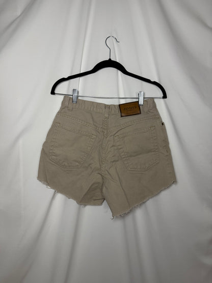 1990's Cotton Tan High Waisted Jean Shorts- Size 8