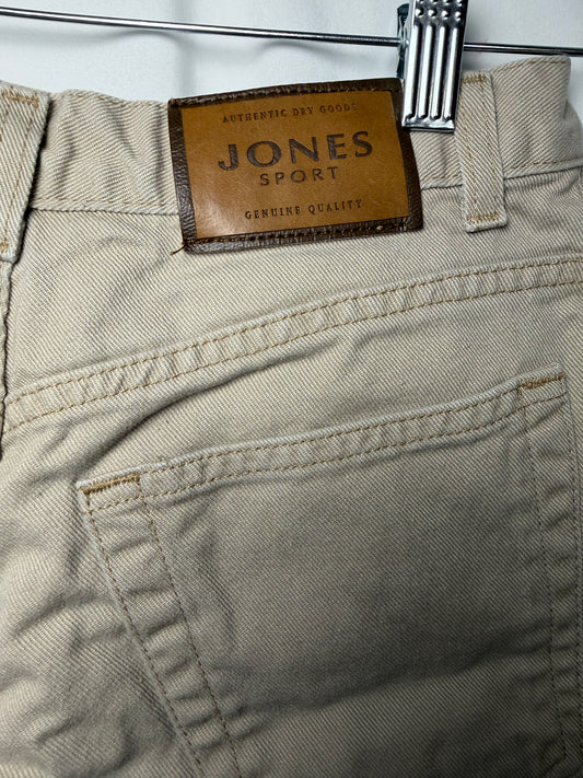 1990's Cotton Tan High Waisted Jean Shorts- Size 8