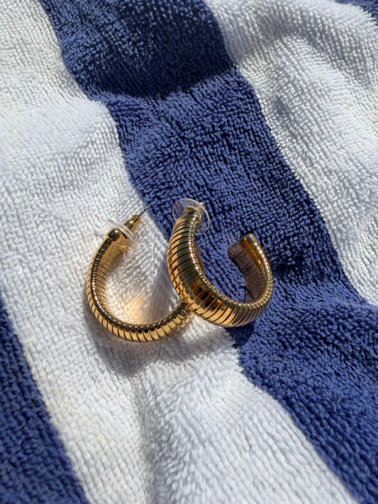 1980's Flexible Hoop Earrings