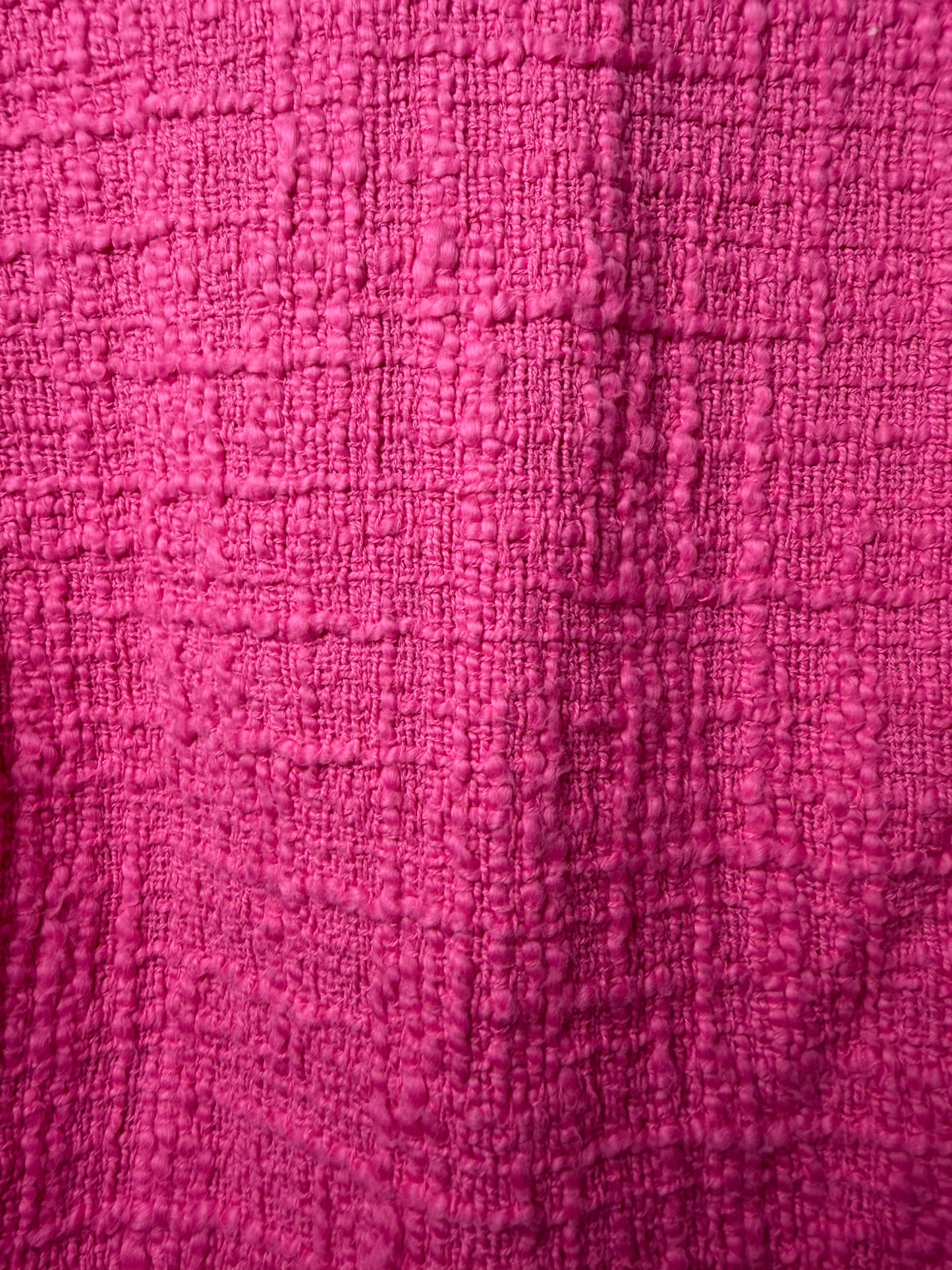 Y2K J.Crew Hot Pink Tweed Rickrack Trim Mini Dress- Size 4P