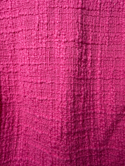 Y2K J.Crew Hot Pink Tweed Rickrack Trim Mini Dress- Size 4P