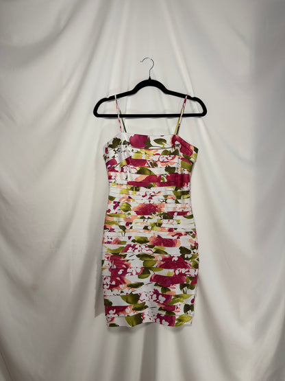 Y2K Floral Layered Mini Dress- Size 4