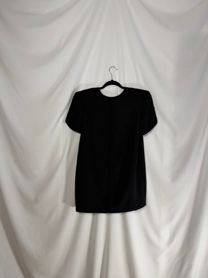1980's Scallop Sleeve Shift LBD Mini- Size 10