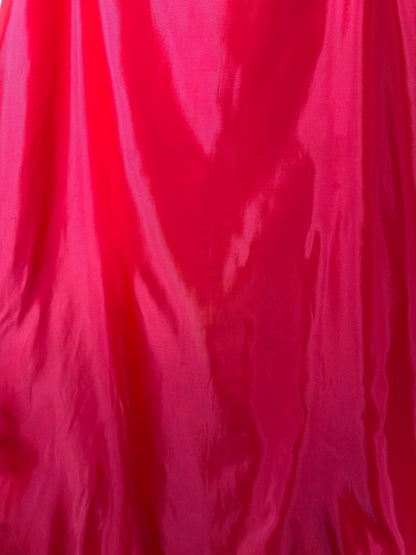 Y2K Hot Pink Taffetta Maxi Skirt- Size S/M