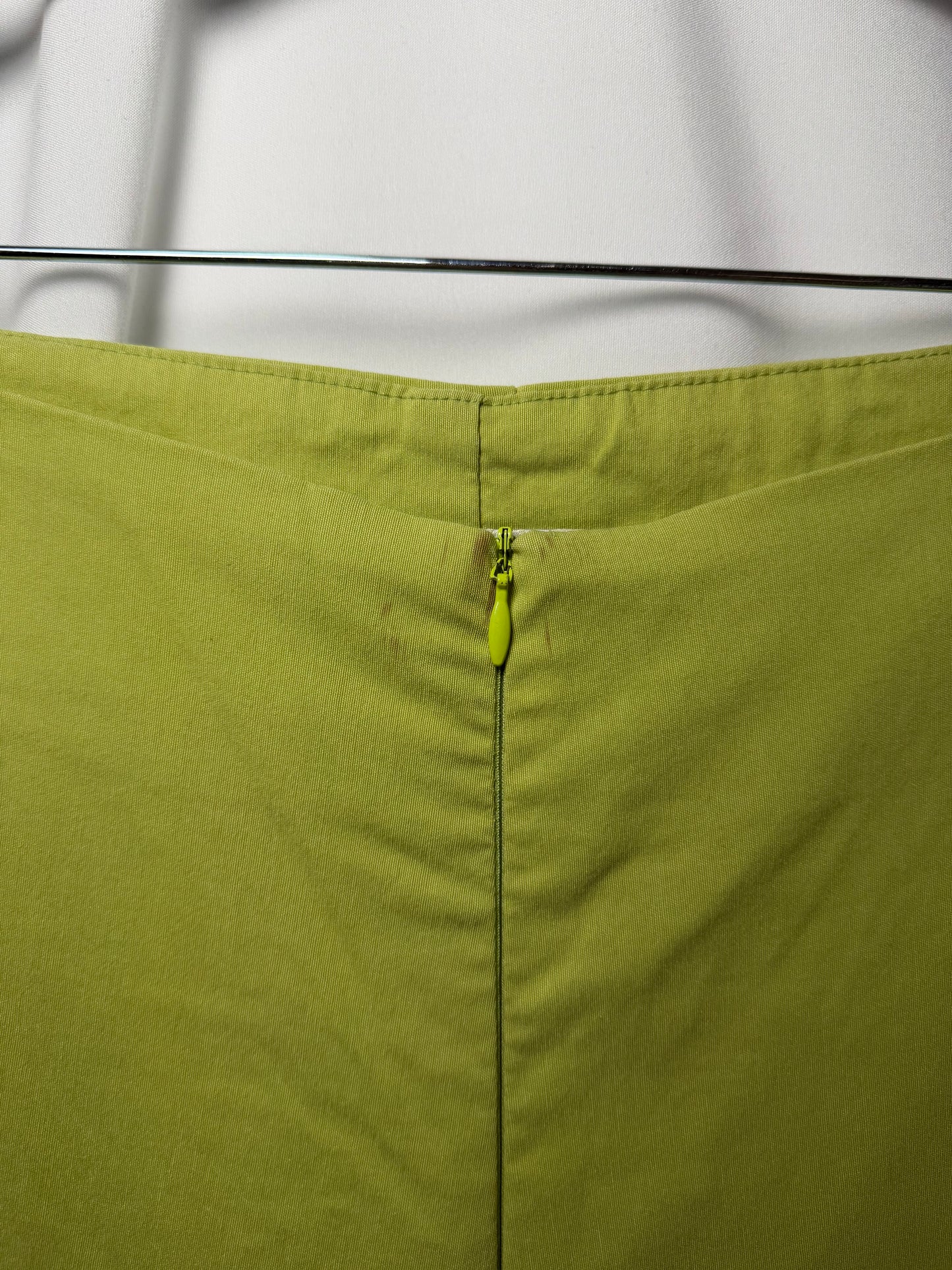 Y2K Caché Bow Detail Green Flare Pants- Size XS/S