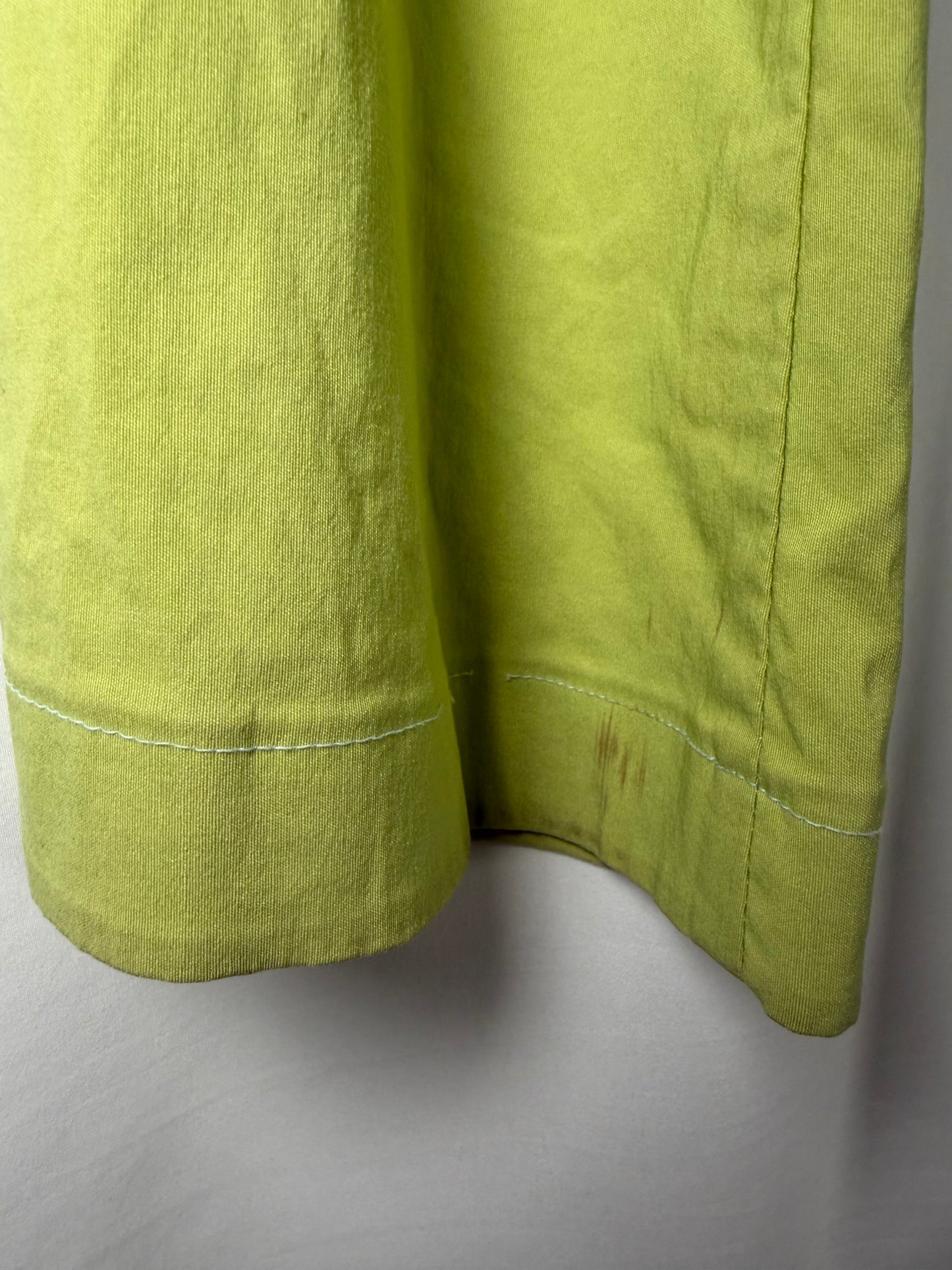 Y2K Caché Bow Detail Green Flare Pants- Size XS/S