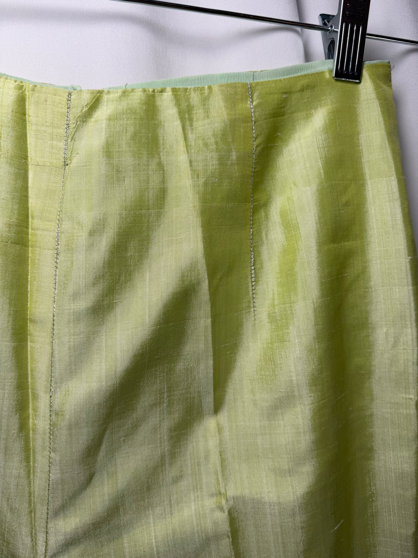 1990's Light Lime Green High-Waisted Cigarette Pants- Size S
