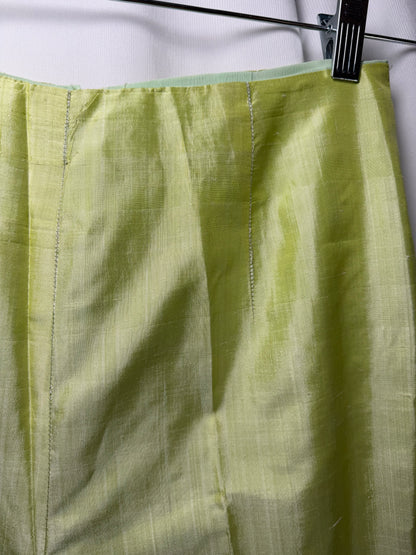 1990's Light Lime Green High-Waisted Cigarette Pants- Size S