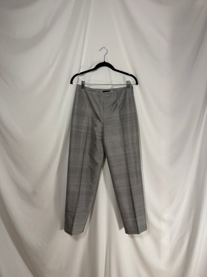 1990's 100% Silk Gingham Cigarette Pants- Size 4/S
