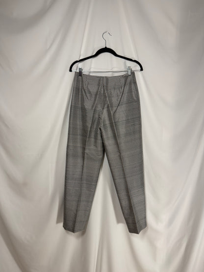 1990's 100% Silk Gingham Cigarette Pants- Size 4/S