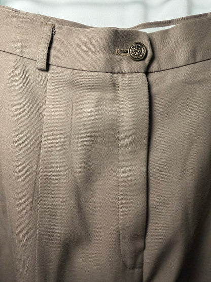 Vintage 1980's 100% Wool Pleated High Waisted Trousers- Size 12/L