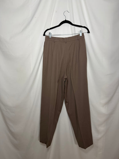 Vintage 1980's 100% Wool Pleated High Waisted Trousers- Size 12/L