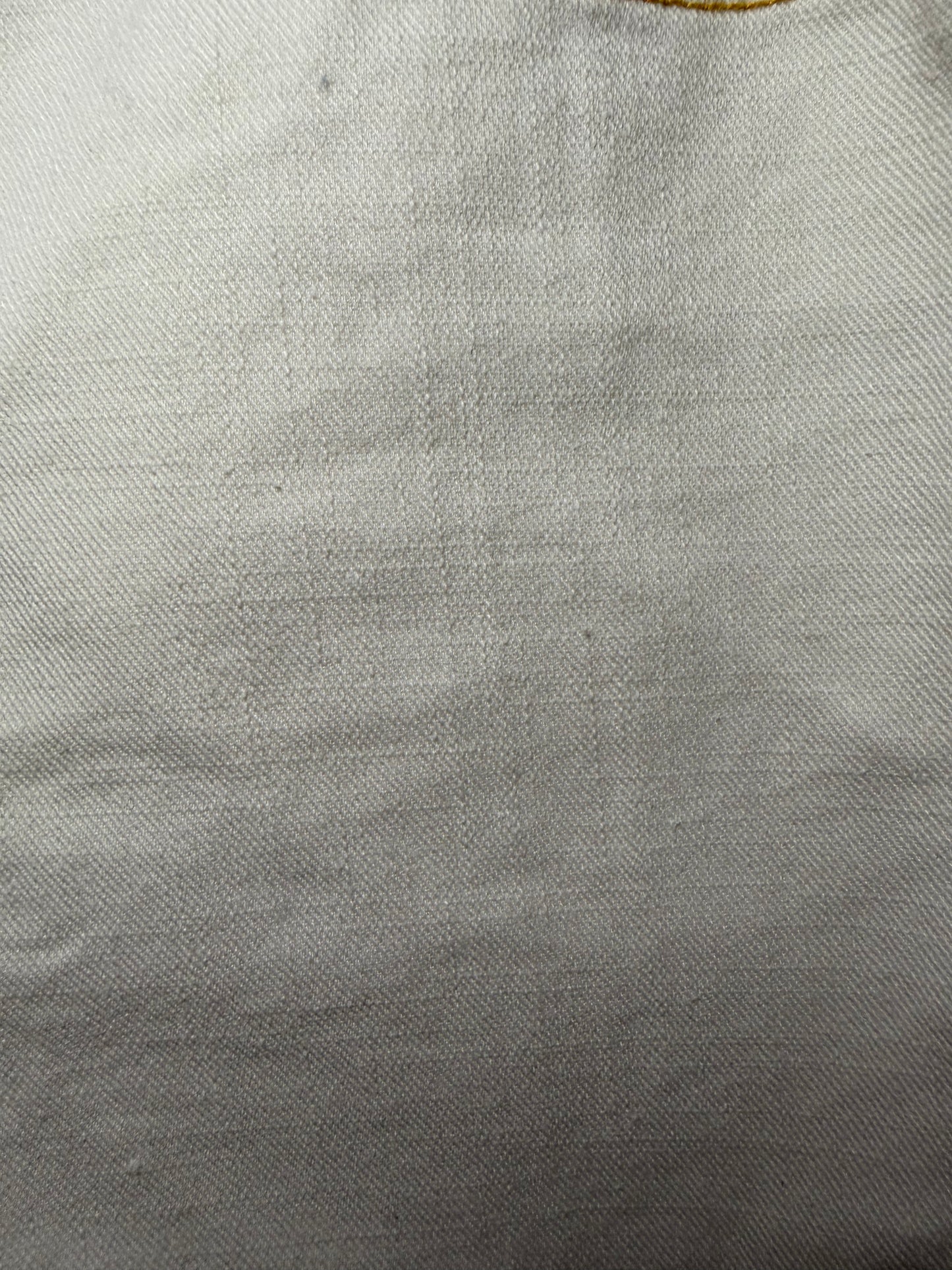 Y2K Low Rise White Jeans W Contrast Stitching- Size 7/S