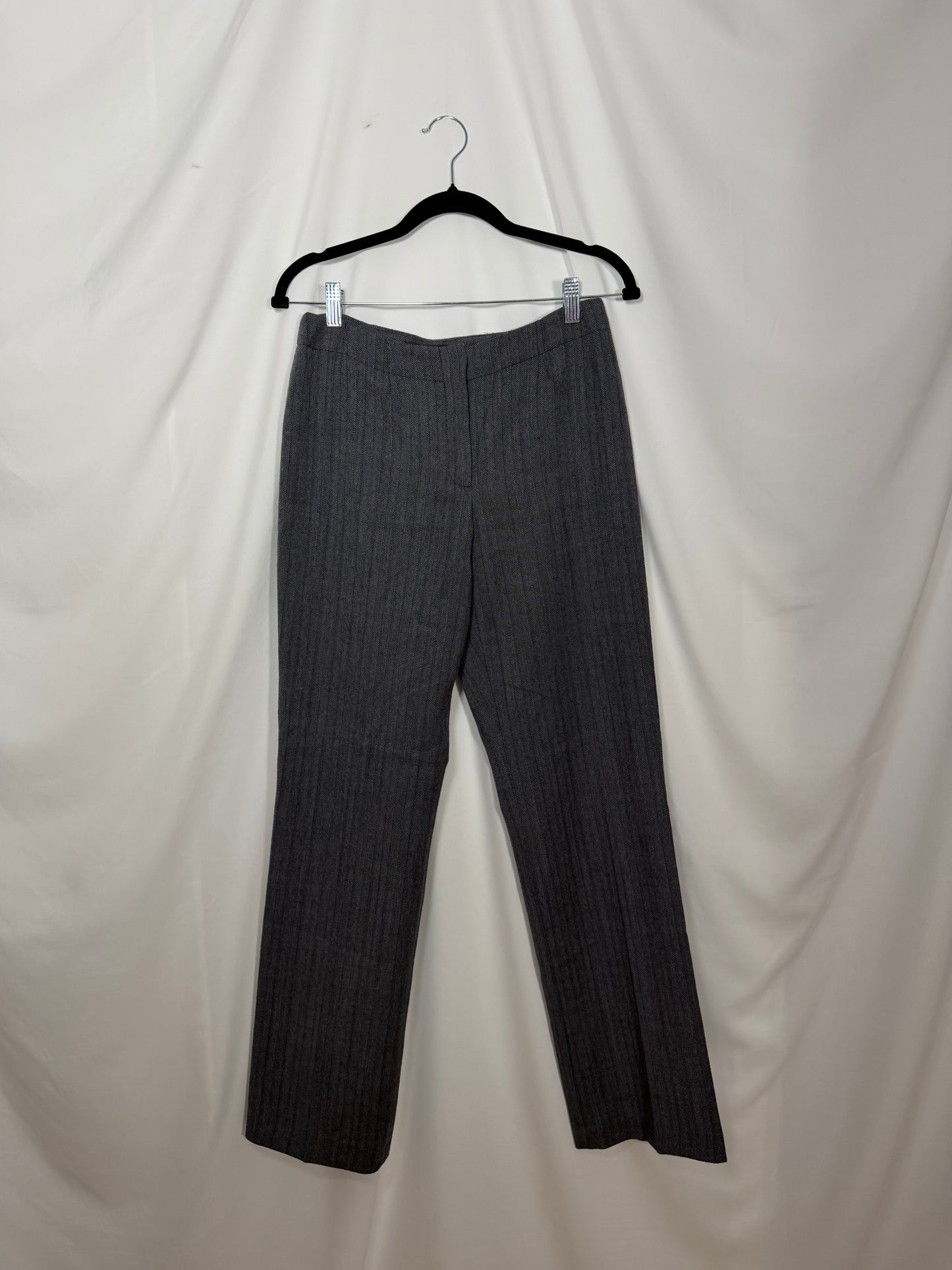 Vintage 1990’s 100% Wool Herringbone Straight Leg Trousers- Size 4