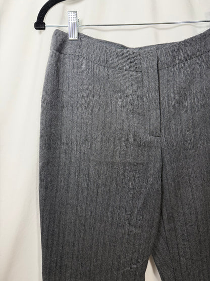 Vintage 1990’s 100% Wool Herringbone Straight Leg Trousers- Size 4