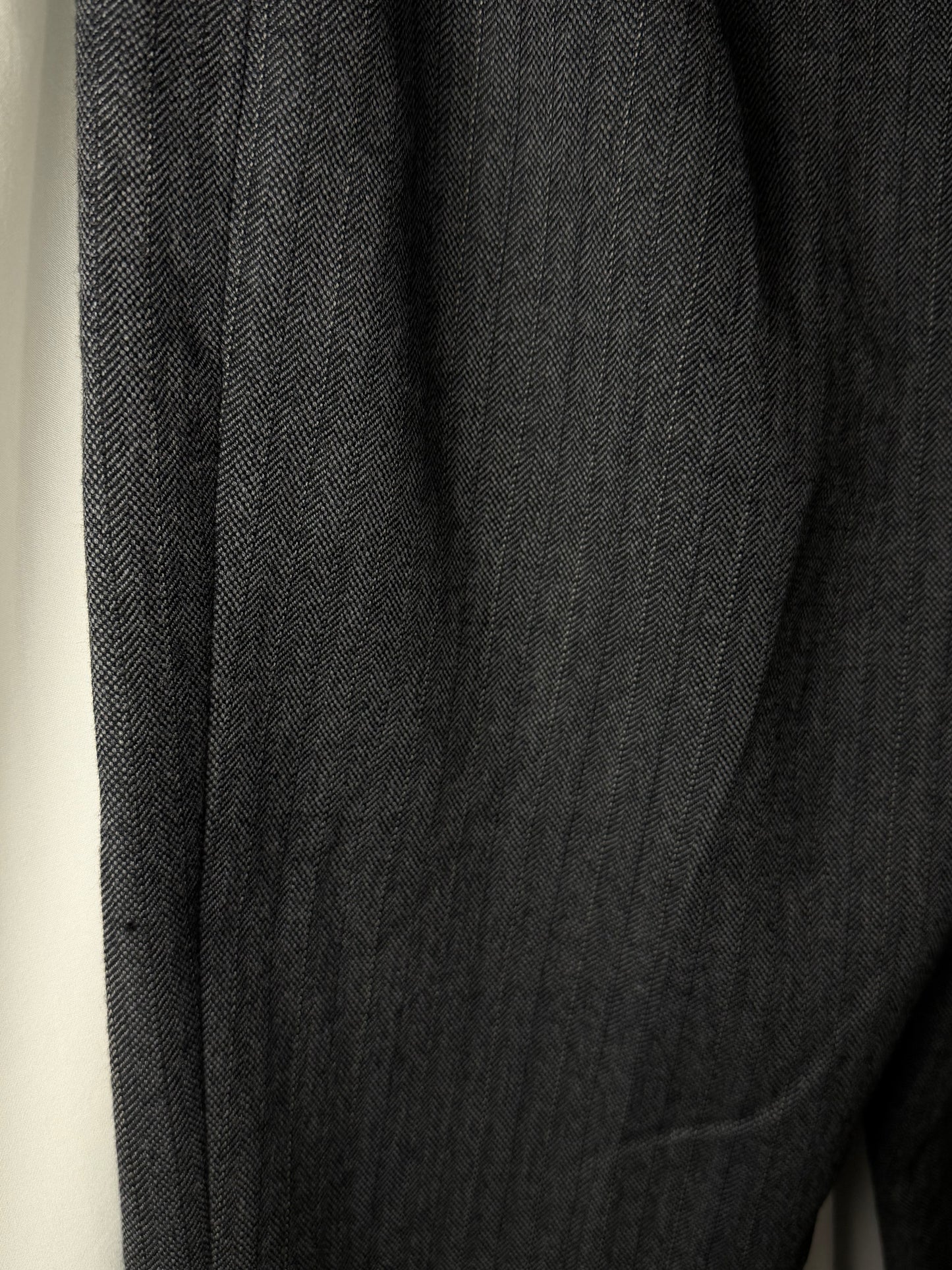 Vintage 1990’s 100% Wool Herringbone Straight Leg Trousers- Size 4